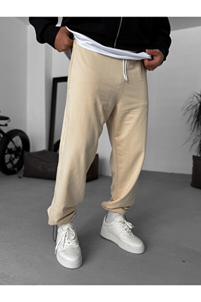 BYBASICMAN Bej Basic Stoper Eşofman KE-7018