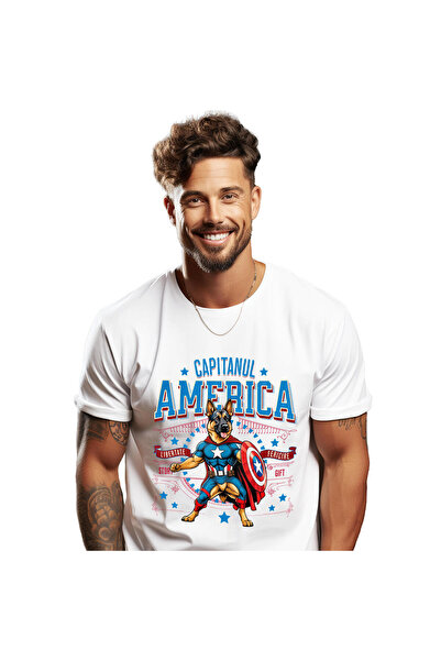 StoryGift Romania Tricou Barbati cu Ciobănesc German / German Shepherd Caine ...