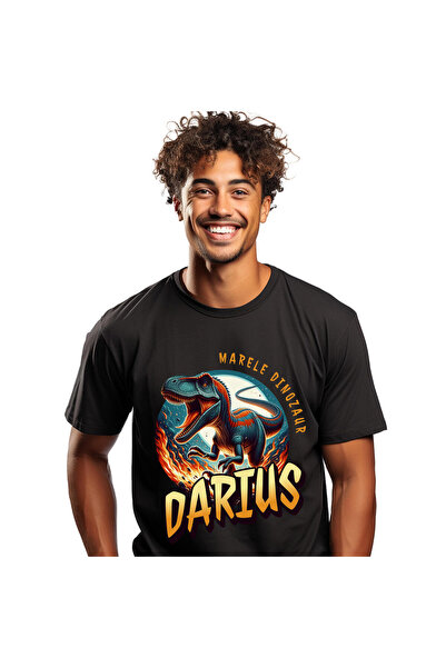 StoryGift Romania Tricou Barbati cu Dinozaur T-rex 3D Animal Furios in Jungla...