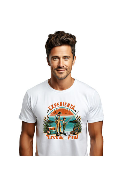 StoryGift Romania Tricou Barbati cu Iubitorii De Pescuit,Tata Bunic Fiu Famil...