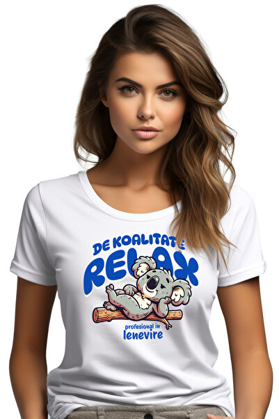 StoryGift Romania Tricou Femei relax de koalitate profesional in lenevire, an...