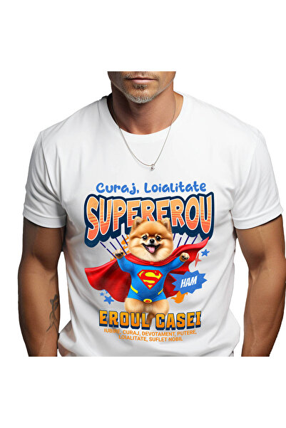 StoryGift Romania Tricou Barbati cu Baiat Vesel Alergare Supereroi Personaje ...