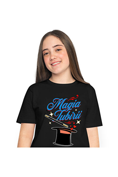 StoryGift Romania Tricou Femei cu Palarie De Magician cu Bagheta, Inimioare, ...