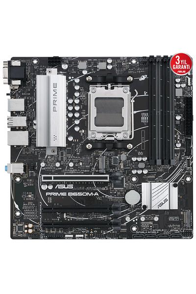 ASUS Prime B650M-A Amd B650 Socket Am5 Ddr5 6400(Oc)Mhz Matx Gaming (Player) Motherboard