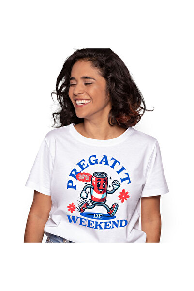 StoryGift Romania Tricou Femei cu Doza De Suc Rosie Vesela Alergand Distractie Petrecere Relaxare ,White_S