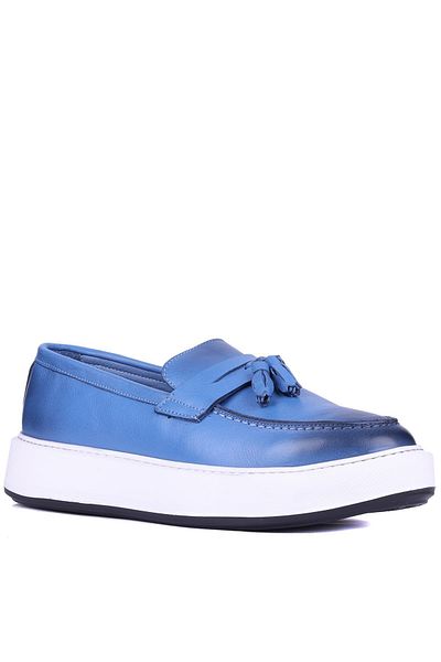 Ahmed Hamdi Bey Thomas blue men's leather shoes