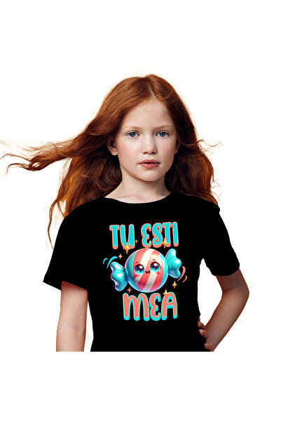 StoryGift Romania Tricou Copii cu Bomboana Rotuuda Colorata vesela, Dulciuri,...