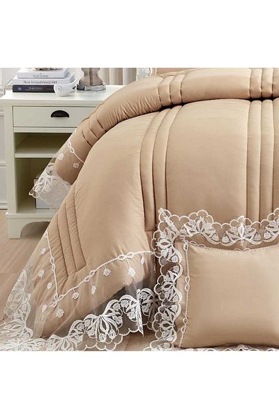 Red Rose Double bedspread, 8-piece event set, quilt size 240 x 260 cm