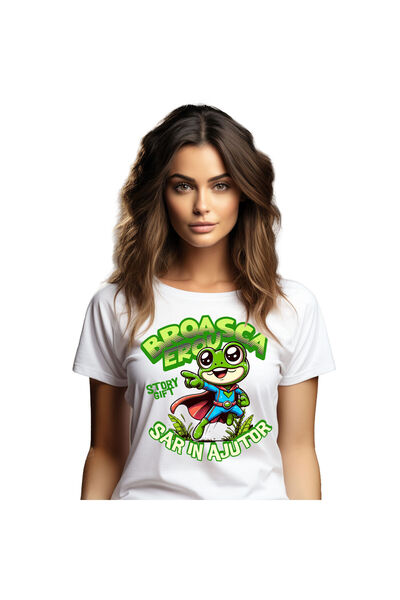 StoryGift Romania Tricou Femei cu Urs Panda Gras Cu Bandana Rosie Pozitie Yog...