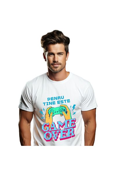 StoryGift Romania Men's T-Shirt with Video Game Controller in Child's Hands, Digital World, Computer,,White_S