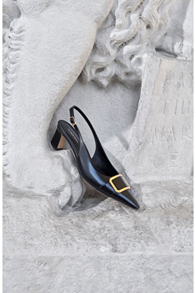 George Hogg Siyah Deri Stiletto