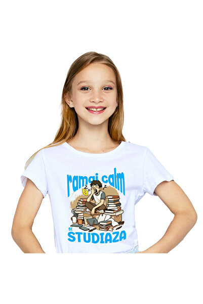 StoryGift Romania Tricou Copii cu Baiat Extenuat Cascand Somn Teanc De Carti ...