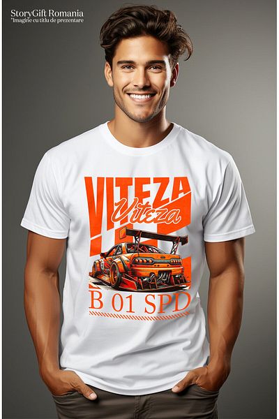 StoryGift Romania Men's Orange Racing Car T-Shirt Number 32 Speed ​​Racing Enthusiast I,White_M