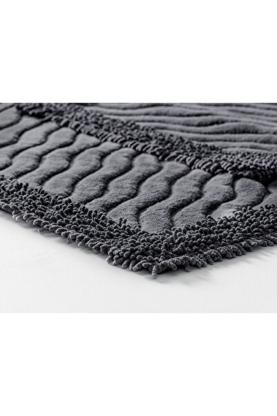 Madame Coco Marlie Badematte - Dunkelgrau - 60x100 cm