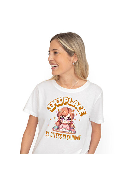 StoryGift Romania Tricou Femei cu Fata Stil Anime Cu Ochelari De Vedere Carti...
