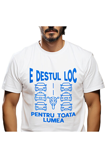 StoryGift Romania Tricou Barbati cu Iubitorii De Motor In Oras Coloana Masini...