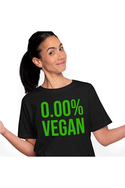 StoryGift Romania Tricou Femei cu Mesaj haios In Limab Romana 0,00% Vegan Carne Mancare Pofticios ,Black_L