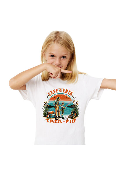 StoryGift Romania Tricou Copii cu Iubitorii De Pescuit,Tata Bunic Fiu Familie...