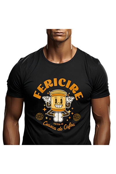 StoryGift Romania Tricou Barbati cu Pahar Cu Capac Vesel De Cafea Pozitie De ...