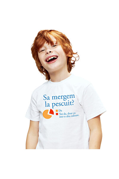 StoryGift Romania Tricou Copii cu Anexa Procent Mesaj Haios iubitorii De Pesc...