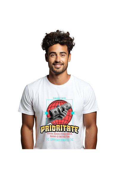 StoryGift Romania Tricou Barbati cu Bancnote De Bani Tinute De Mana Umana, Av...