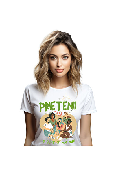 StoryGift Romania Tricou Femei cu Gasca De Prieteni fericiti Razand Familie, ...