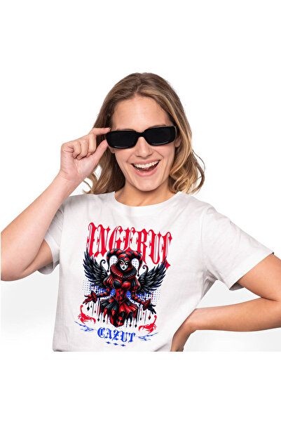 StoryGift Romania Tricou Femei cu Femeie Costum Harley Quinn Animat Rosu Si N...