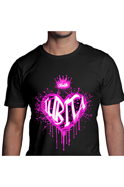 StoryGift Romania Tricou Barbati cu Inima Stil Graffiti Cu Coroana, Valentine...