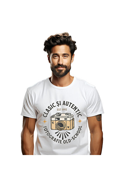 StoryGift Romania Tricou Barbati cu Aparat Foto Vintige Creativitate Fictiv H...
