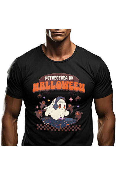 StoryGift Romania Tricou Barbati cu Fantoma Dj Petrecere de Hallowen Sarbator...