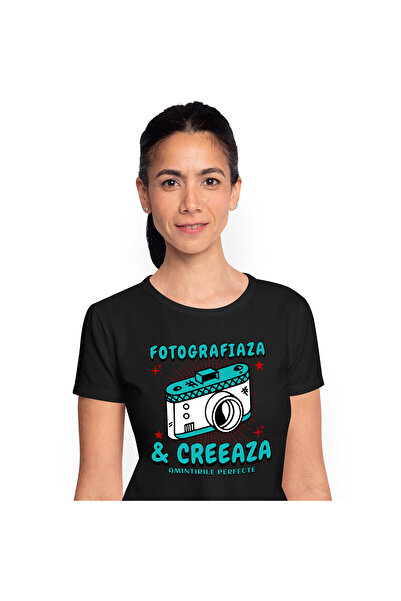 StoryGift Romania Tricou Femei cu Aparat Foto Vintige Creativitate Hobby Foto...