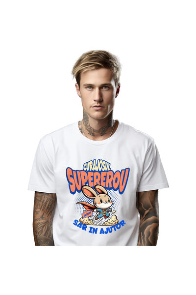 StoryGift Romania Tricou Barbati cu Pisica Portocalie Ridicand Greutati Sala ...