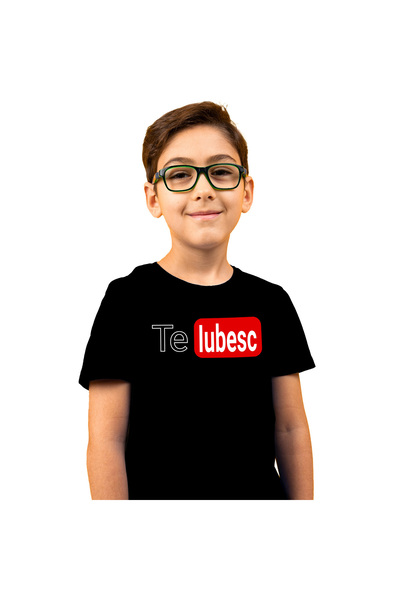 StoryGift Romania Tricou Copii cu Logo Platforma Streaming Viteo Rosu Negru, ...