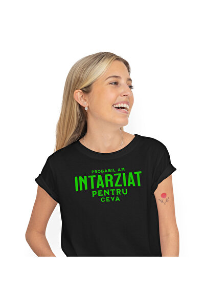 StoryGift Romania Tricou Femei cu Mesaj Haios In Limba Romana Colorat Verde T...