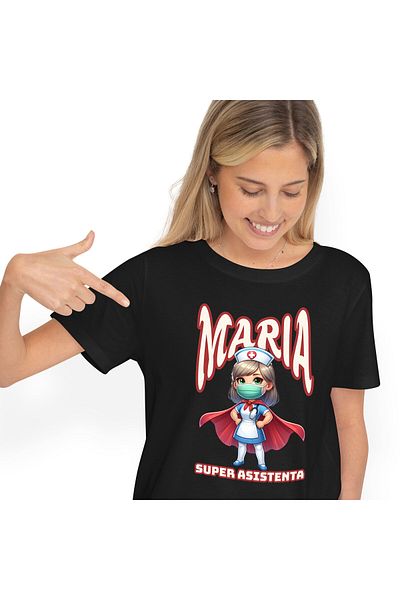 StoryGift Romania Tricou Femei cu Asistenta medicala Cu Pelerina Rosie Super Erou Masca Medicala c,Black_S