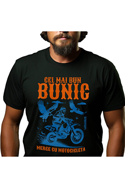 StoryGift Romania Tricou Barbati cu Barbat Pe Motor De Curse Botocross Famili...