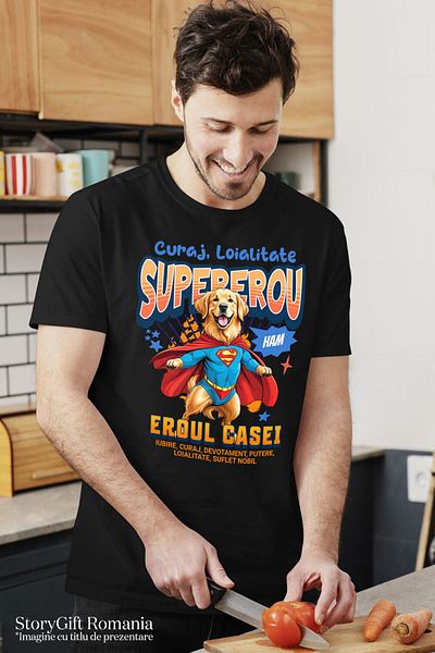 StoryGift Romania Tricou Barbati cu Fata Alergatoare Viteza Supereroi Personaje Maraton Supereroi ,Black_XL