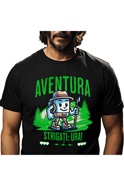 StoryGift Romania Tricou Barbati cu Animatie Desene Calator In Padure Printre...