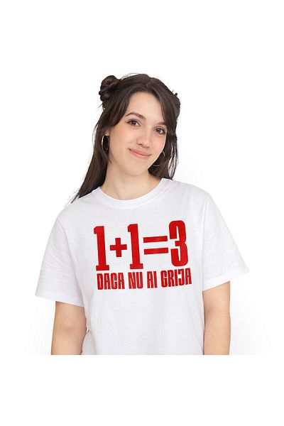 StoryGift Romania Tricou Femei cu Mesaj Haios Adunare Matematica Copil Sarcina Dragoste cu imp,White_XS