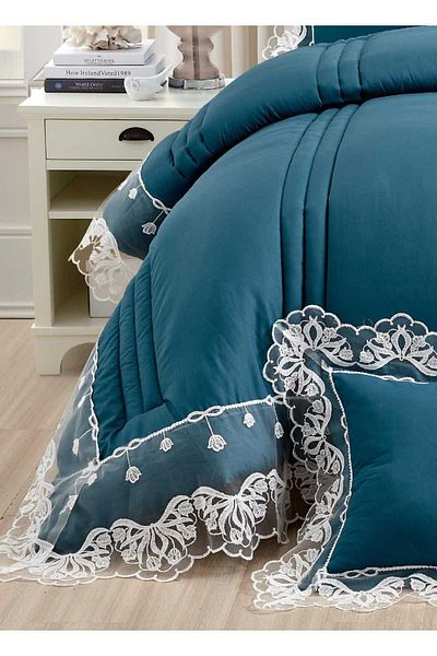 Red Rose Double bedspread, 8-piece event set, quilt size 240 x 260 cm