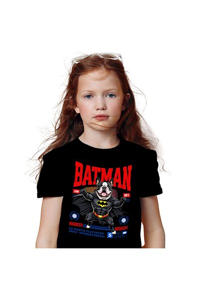 StoryGift Romania Tricou Copii cu Portie Cartofi Prajiti Alergand Cardio Fast Food Supereroi Perso,Black_6ANI