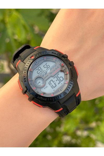 Jaga Digital 2 Years Warranty Alarm+Stopwatch+Light and Calendar 5 Atm Young Sports Men's Wristwatch Jg024