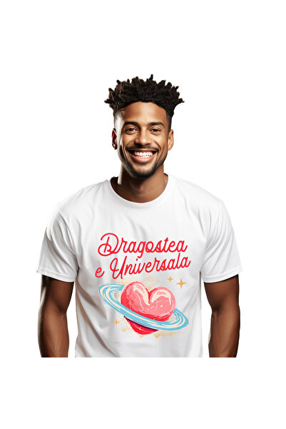 StoryGift Romania Tricou Barbati cu Inima Stil Arta creion., Dragostea,Valent...
