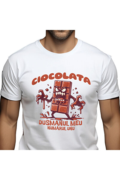 StoryGift Romania Tricou Barbati cu Tableta De Ciocolata Furioasa Monstru Cu ...
