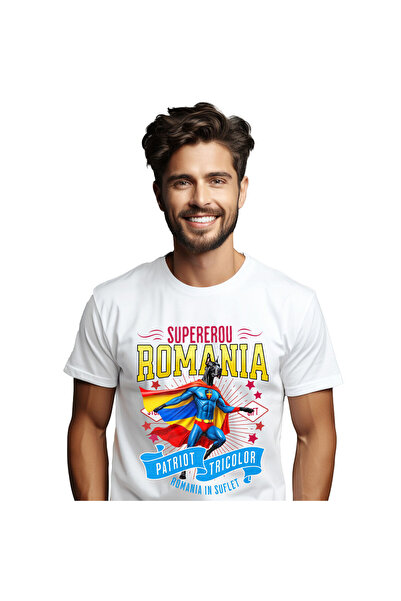 StoryGift Romania Tricou Barbati cu Dog German / Great Dane Caine In Costum d...