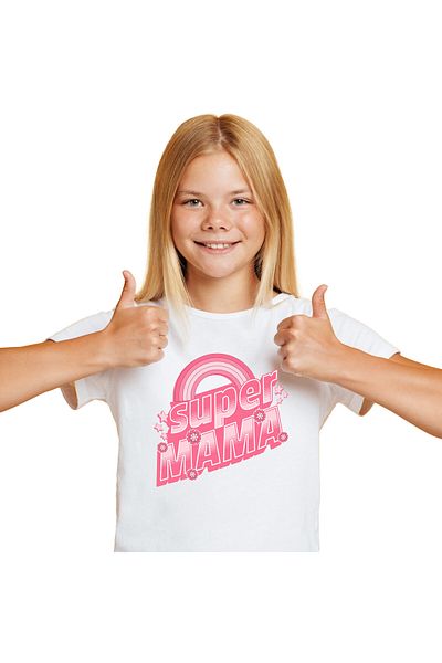 StoryGift Romania Tricou Copii cu Curcubeu Colorat, Familie Iubire Eterna, Dragoste, Apreciere Mam,White_6ANI