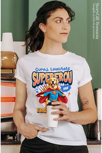 StoryGift Romania Tricou Femei cu Fata Alergatoare Viteza Supereroi Personaje Maraton Supereroi Pe,White_XL