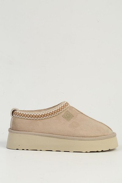 Benetton Women's Beige Slippers Bn-50149