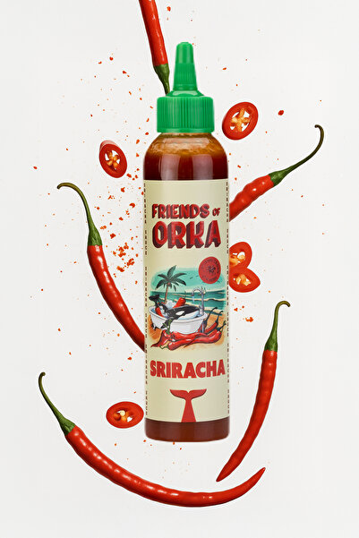 FRIENDS OF ORKA Sriracha Acı Biber Sosu 265gr – 11k Scoville Doğal Acı Sos