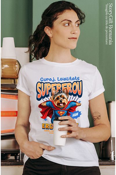 StoryGift Romania Women's T-Shirt with Tiger in Martial Arts Outfit Karate Superheroes Motivated Characters,White_XL